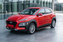 Hyundai Kona 2017–2023 Sidosteg Maya Red (2 st, aluminium) foto 1