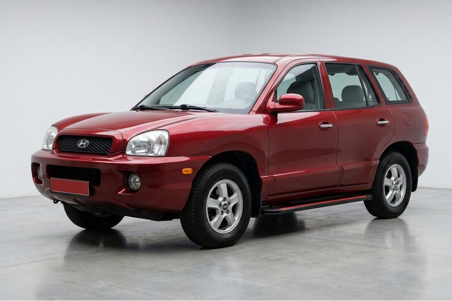 Hyundai Santa Fe 1 2000–2006 Sidosteg Maya Red (2 st, aluminium) Image