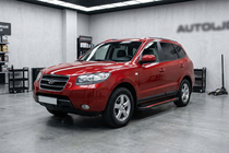 Hyundai Santa Fe 2 2006–2012 Sidosteg Maya Red-Black (2 st, aluminium) foto 1