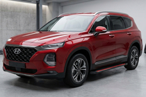 Hyundai Santa Fe 4 2018–2023 Sidosteg Maya Red (2 st, aluminium) foto 1