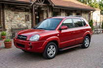 Hyundai Tucson JM 2004– Sidosteg Maya Red (2 st, aluminium) foto 1