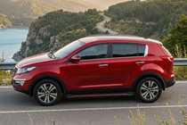 Kia Sportage 2010–2015 Sidosteg Maya Red-Black (2 st, aluminium) foto 1