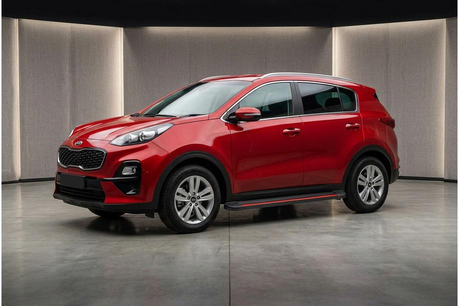 Kia Sportage 2015–2021 Sidosteg Maya Red (2 st, aluminium) Foto 1