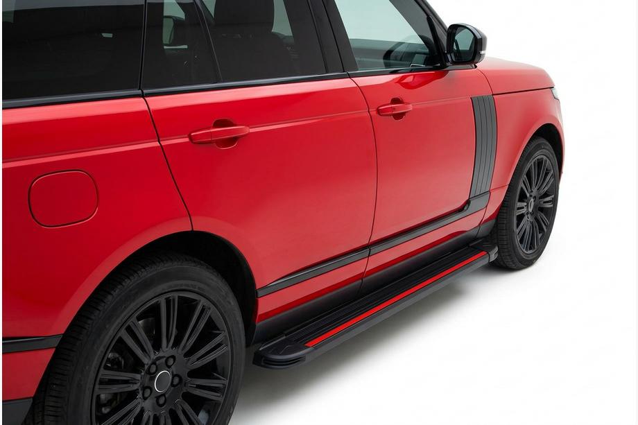 Range Rover IV L405 2013–2021 Sidosteg Maya Red (2 st, aluminium) Image