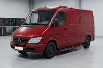 Mercedes Sprinter W901/902/903/904/905 1995–2006 Sidosteg Maya Red (2 st, aluminium) Mellanhjulbas foto 1