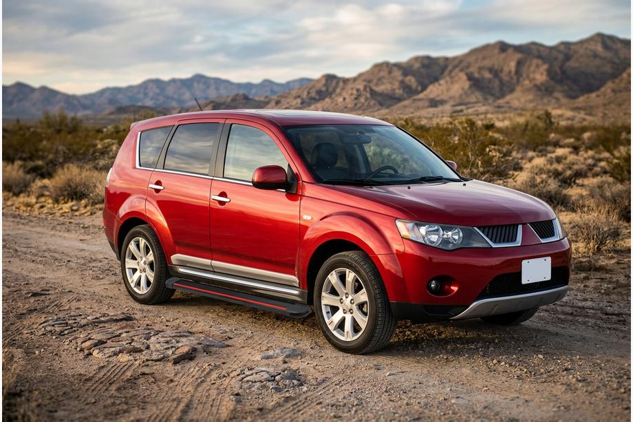Mitsubishi Outlander 2006–2012 Sidosteg Maya Red (2 st, aluminium) Image