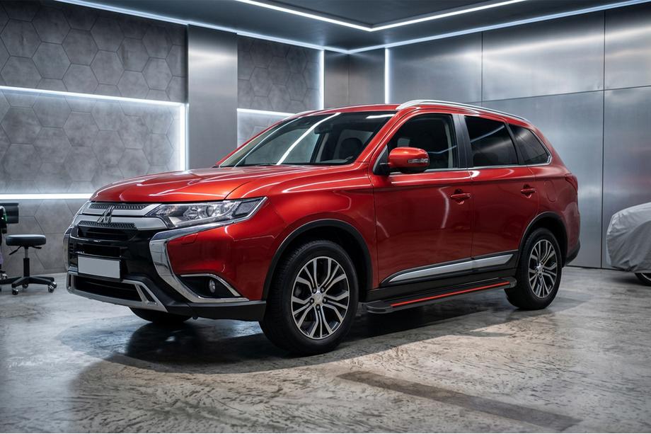 Mitsubishi Outlander 2012–2021 Sidosteg Maya Red (2 st, aluminium) Image