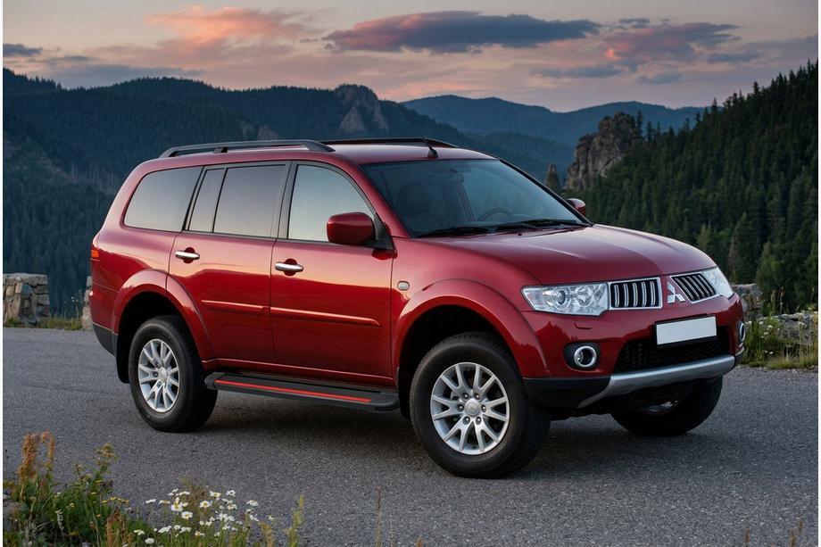 Mitsubishi Pajero Sport 2008–2015 Sidosteg Maya Red (2 st, aluminium) Image
