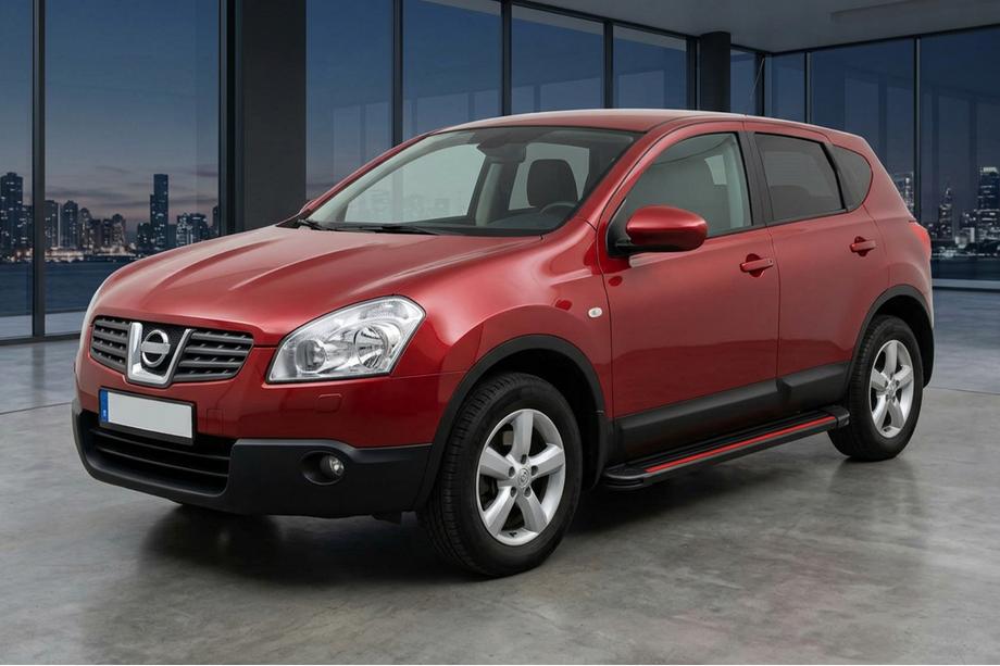 Nissan Qashqai 2007–2010 Sidosteg Maya Red-Black (2 st, aluminium) Image