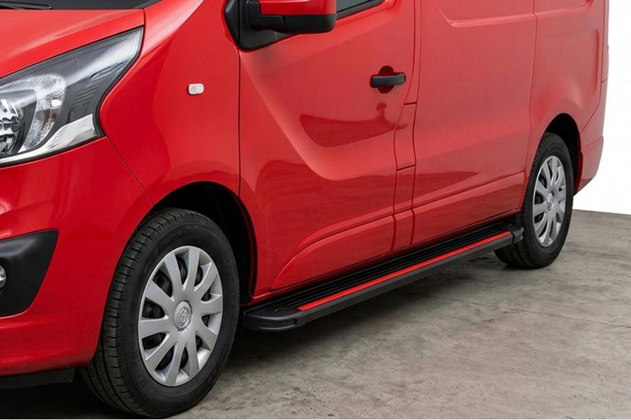 Opel Vivaro 2015–2019 Sidosteg Maya Red (2 st, aluminium) Image