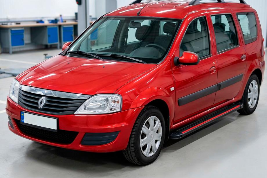 Renault Logan MCV 2005–2013 Sidosteg Maya Red (2 st, aluminium) Image