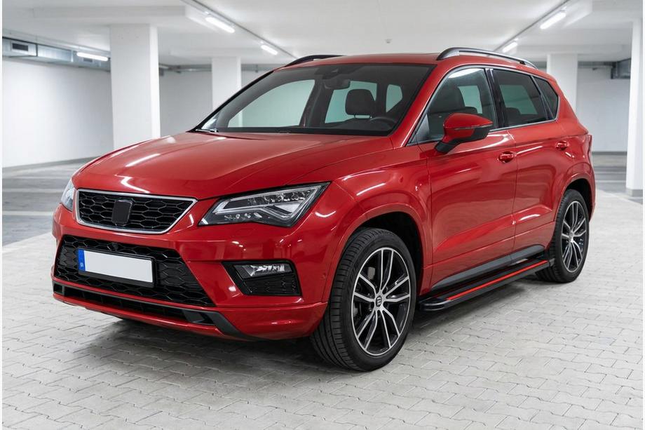 Seat Ateca 2016– Sidosteg Maya Red (2 st, aluminium) Image
