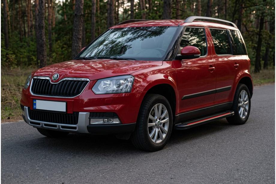 Skoda Yeti 2009–2017 Sidosteg Maya Red (2 st, aluminium) Image