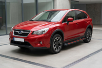 Subaru XV 2011–2017 Sidosteg Maya Red (2 st, aluminium) foto 1