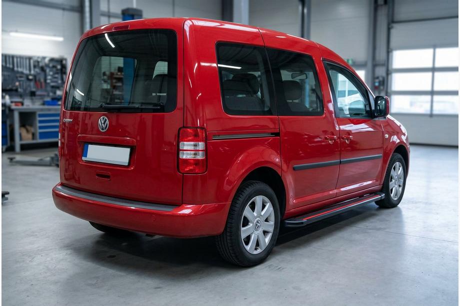 Volkswagen Caddy 2004–2010 Sidosteg Maya Red (2 st, aluminium) Image