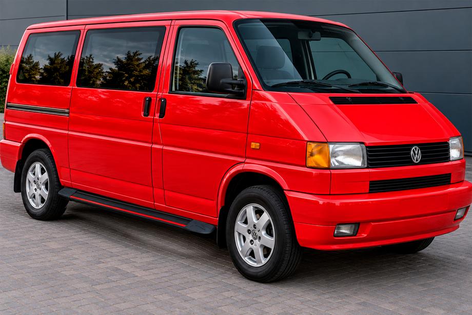 Volkswagen T4 Transporter 1990–2003 Sidosteg Maya Red (2 st, aluminium) Lång hjulbas Image