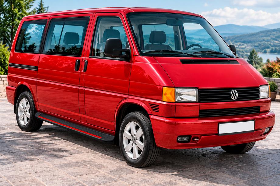 Volkswagen T4 Caravelle/Multivan 1990–2003 Sidosteg Maya Red (2 st, aluminium) Image