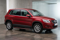 Volkswagen Tiguan 2007–2016 Sidosteg Maya Red (2 st, aluminium) foto 1