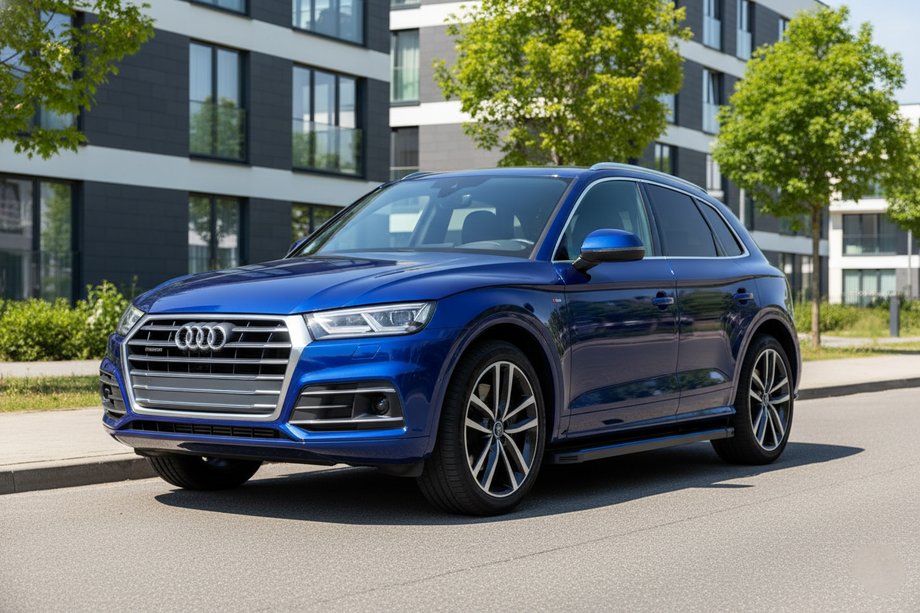 Audi Q5 2017–2025 Sidosteg Maya Blue (2 st, aluminium) Image