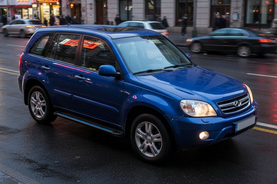 Chery Tiggo 1 2005–2016 Sidosteg Maya Blue (2 st, aluminium) Image