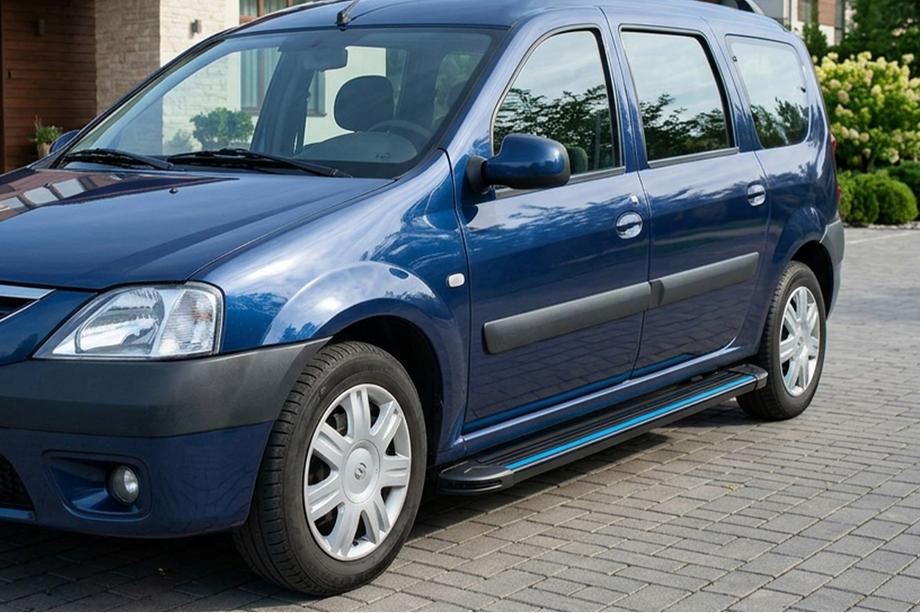 Dacia Logan MCV 2004–2014 Sidosteg Maya Blue (2 st, aluminium) Image