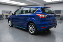 Ford Kuga/Escape 2013–2019 Sidosteg Maya Blue (2 st, aluminium) Med svarta dörrlister foto 1