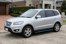 Hyundai Santa Fe 2 2006–2012 Sidosteg Maya Blue-Black (2 st, aluminium) foto 1