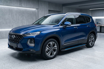 Hyundai Santa Fe 4 2018–2023 Sidosteg Maya Blue (2 st, aluminium) foto 1