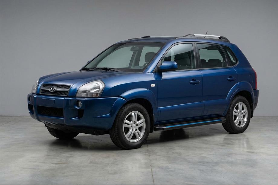 Hyundai Tucson JM 2004– Sidosteg Maya Blue (2 st, aluminium) Image