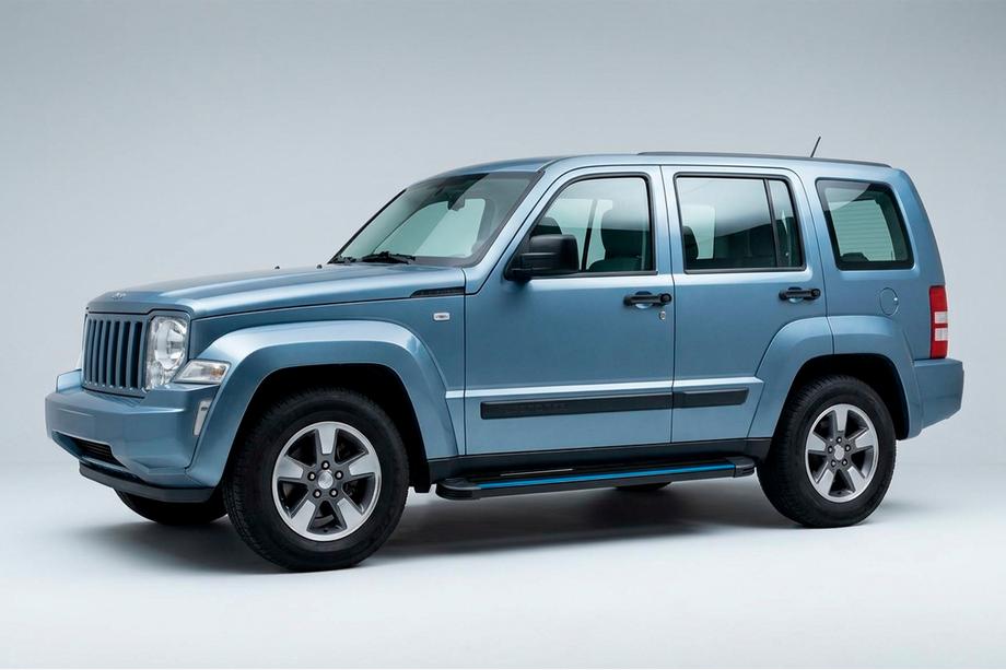 Jeep Cherokee/Liberty 2007–2013 Sidosteg Maya Blue (2 st, aluminium) Image