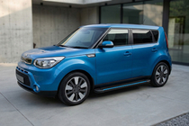 Kia Soul II 2013–2018 Sidosteg Maya Blue (2 st, aluminium) foto 1