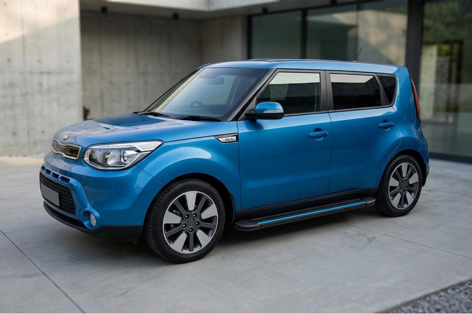Kia Soul II 2013–2018 Sidosteg Maya Blue (2 st, aluminium) Image