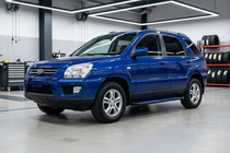 Kia Sportage 2004–2010 Sidosteg Maya Blue (2 st, aluminium) foto 1