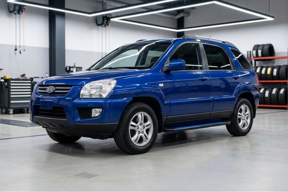 Kia Sportage 2004–2010 Sidosteg Maya Blue (2 st, aluminium) Image