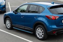 Mazda CX-5 2012–2017 Sidosteg Maya Blue (2 st, aluminium) foto 2