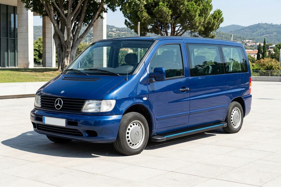 Mercedes Vito W638 1996–2003 Sidosteg Maya Blue (2 st, aluminium) Image