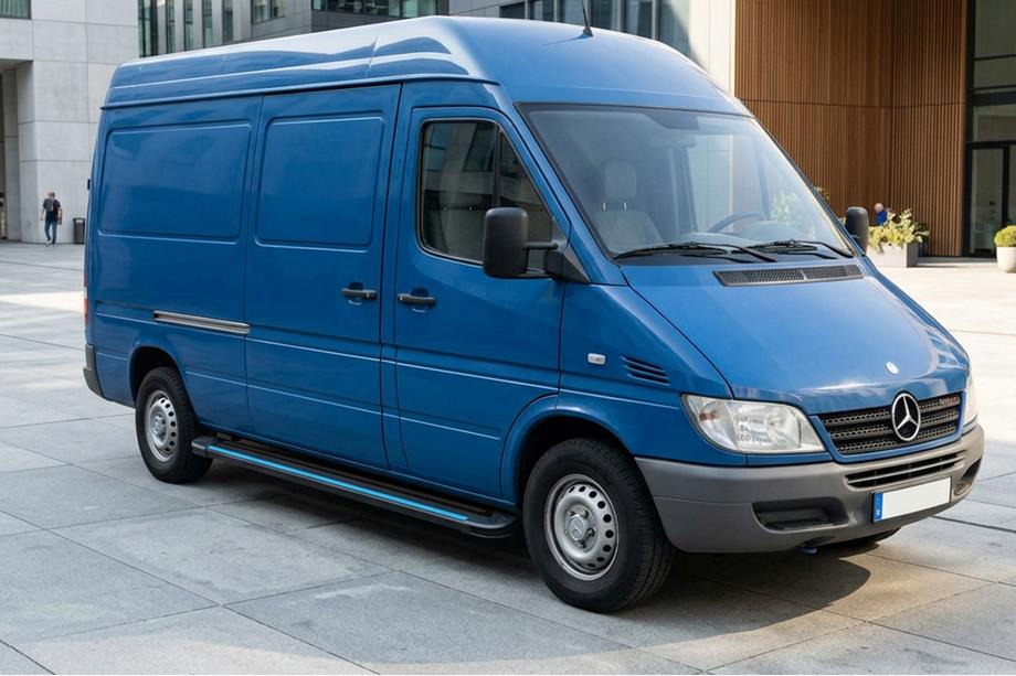 Mercedes Sprinter W901/902/903/904/905 1995–2006 Sidosteg Maya Blue (2 st, aluminium) Mellanhjulbas Image