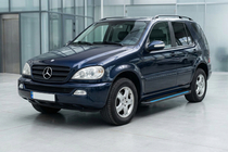 Mercedes ML W163 1997–2005 Sidosteg Maya Blue (2 st, aluminium) foto 1