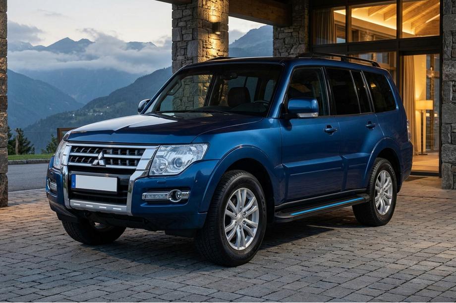 Mitsubishi Pajero Wagon IV 2006–2021 Sidosteg Maya Blue (2 st, aluminium) Image