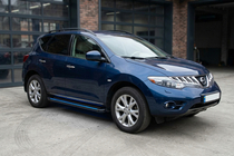 Nissan Murano 2008–2014 Sidosteg Maya Blue (2 st, aluminium) foto 1