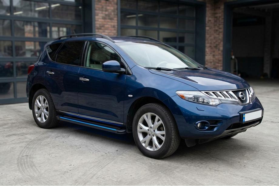 Nissan Murano 2008–2014 Sidosteg Maya Blue (2 st, aluminium) Image