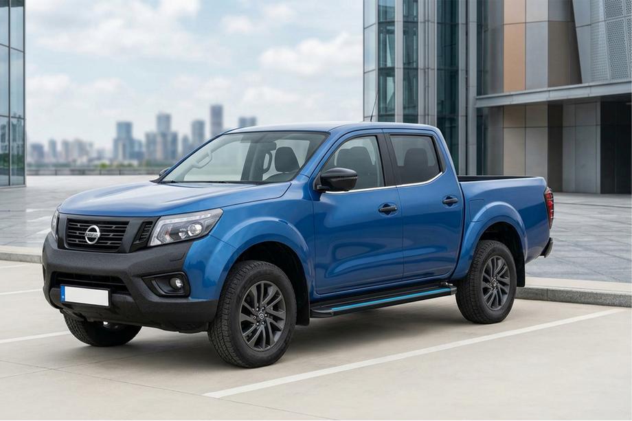 Nissan Navara/NP300 2016– Sidosteg Maya Blue (2 st, aluminium) Foto 1