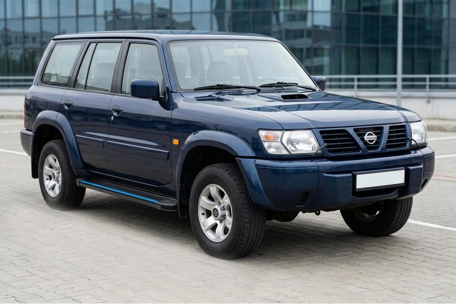 Nissan Patrol Y61 1997–2011 Sidosteg Maya Blue (2 st, aluminium) Image