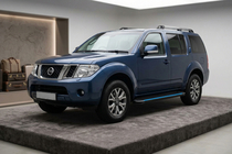 Nissan Pathfinder R51 2005–2014 Sidosteg Maya Blue (2 st, aluminium) foto 1