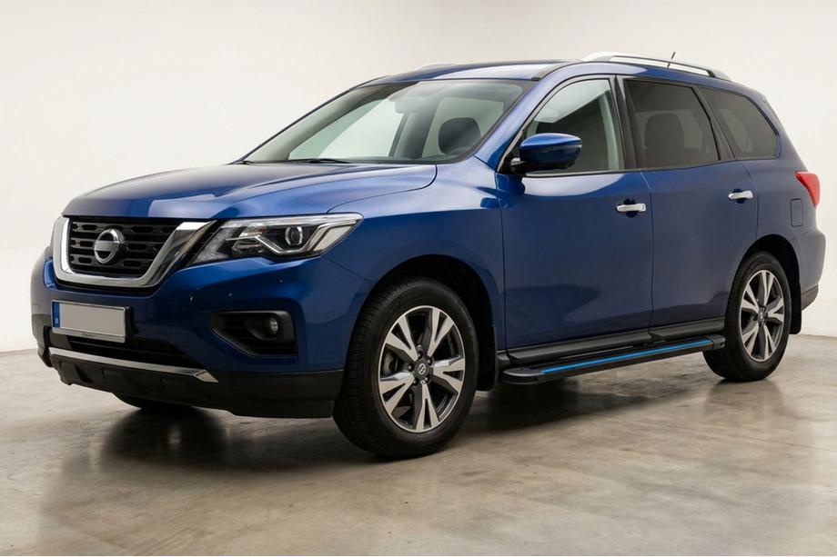 Nissan Pathfinder R52 2012–2021 Sidosteg Maya Blue (2 st, aluminium) Image