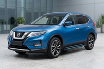 Nissan X-trail T32/Rogue 2014–2021 Sidosteg Maya Blue (2 st, aluminium) foto 1