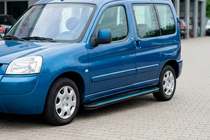 Peugeot Partner 1996–2008 Sidosteg Maya Blue (2 st, aluminium) foto 1
