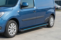 Renault Kangoo 2008–2020 Sidosteg Maya Blue (2 st, aluminium) Kort hjulbas foto 1