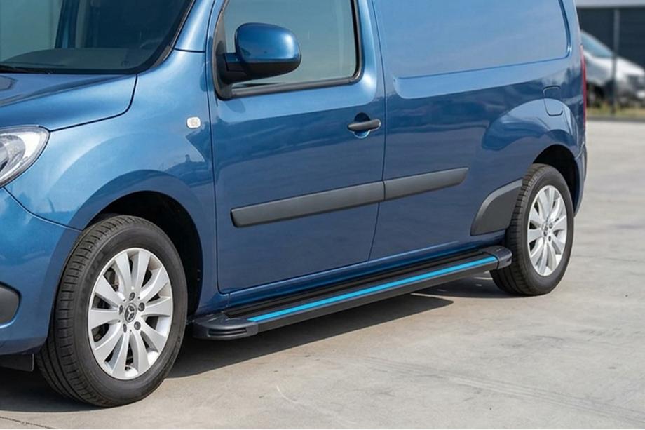 Renault Kangoo 2008–2020 Sidosteg Maya Blue (2 st, aluminium) Kort hjulbas Image