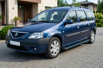 Renault Logan MCV 2005–2013 Sidosteg Maya Blue (2 st, aluminium) foto 1